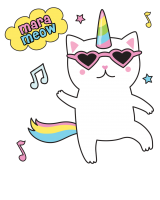 Maglia Donna scollo a V Unicorno Marameow