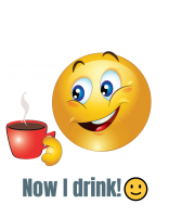TAZZA CON EMOJI CHE BEVE.