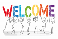 Zerbino con "WELCOME" (benvenuto)