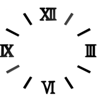 OROLOGIO DI VETRO con numeri romani