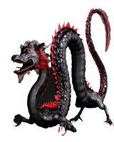 Borraccia con drago nero e rosso