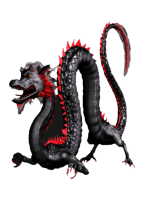BORSA DRAGO NERO E ROSSO
