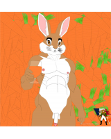 Male Domestic Rabbit An Artistic Anthropomorphic N