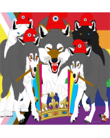 LGBT community-themed revolutionary wolves