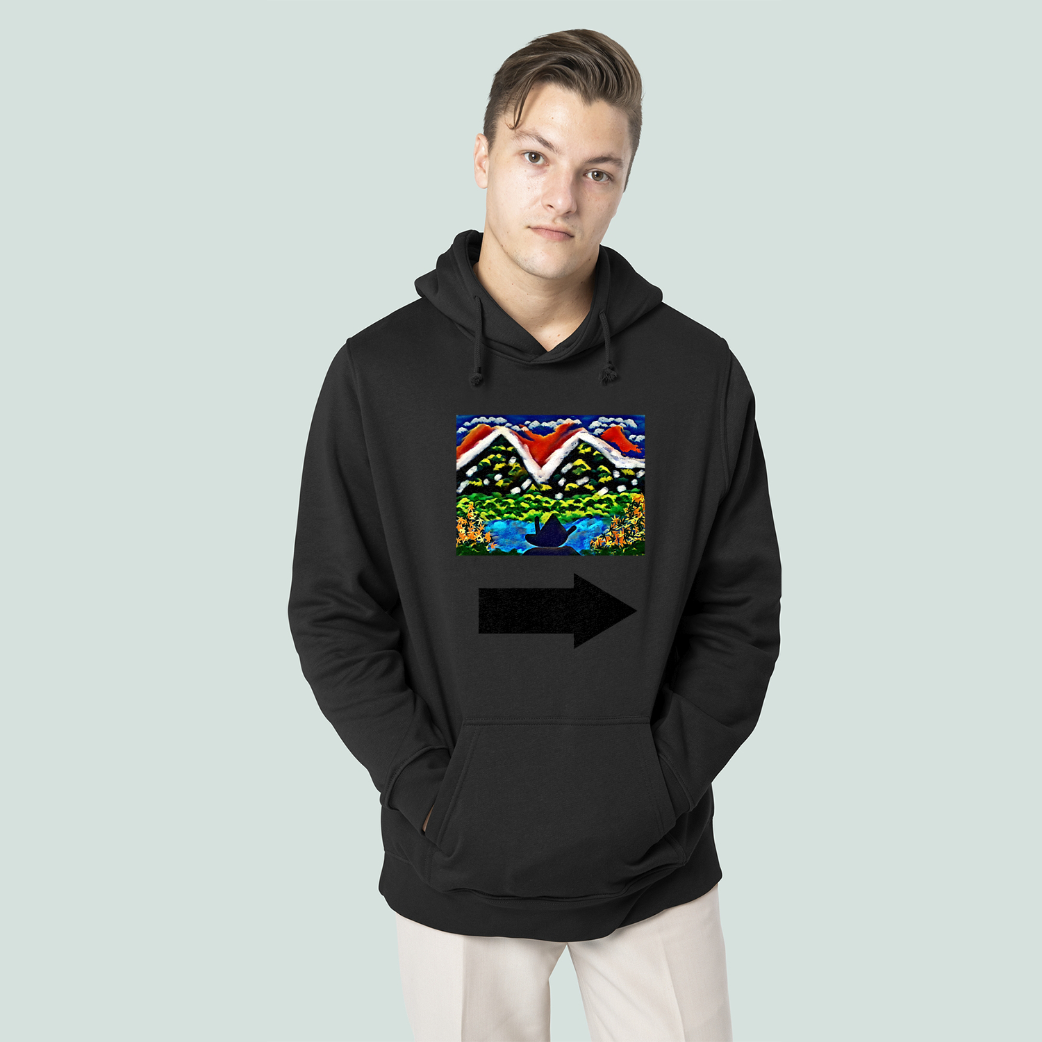 Felpa con Cappuccio Unisex Large