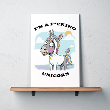 FUCKING UNICORN quadro 30x45