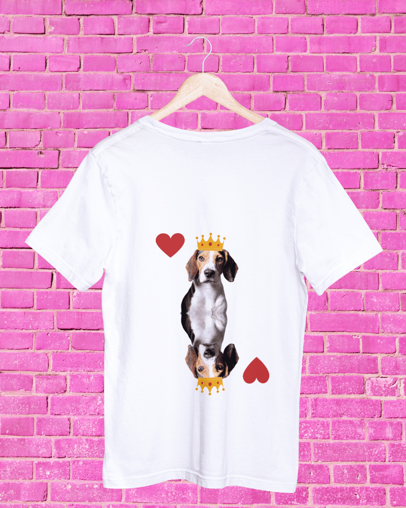 Tshirt Large Spooky Re di cuori