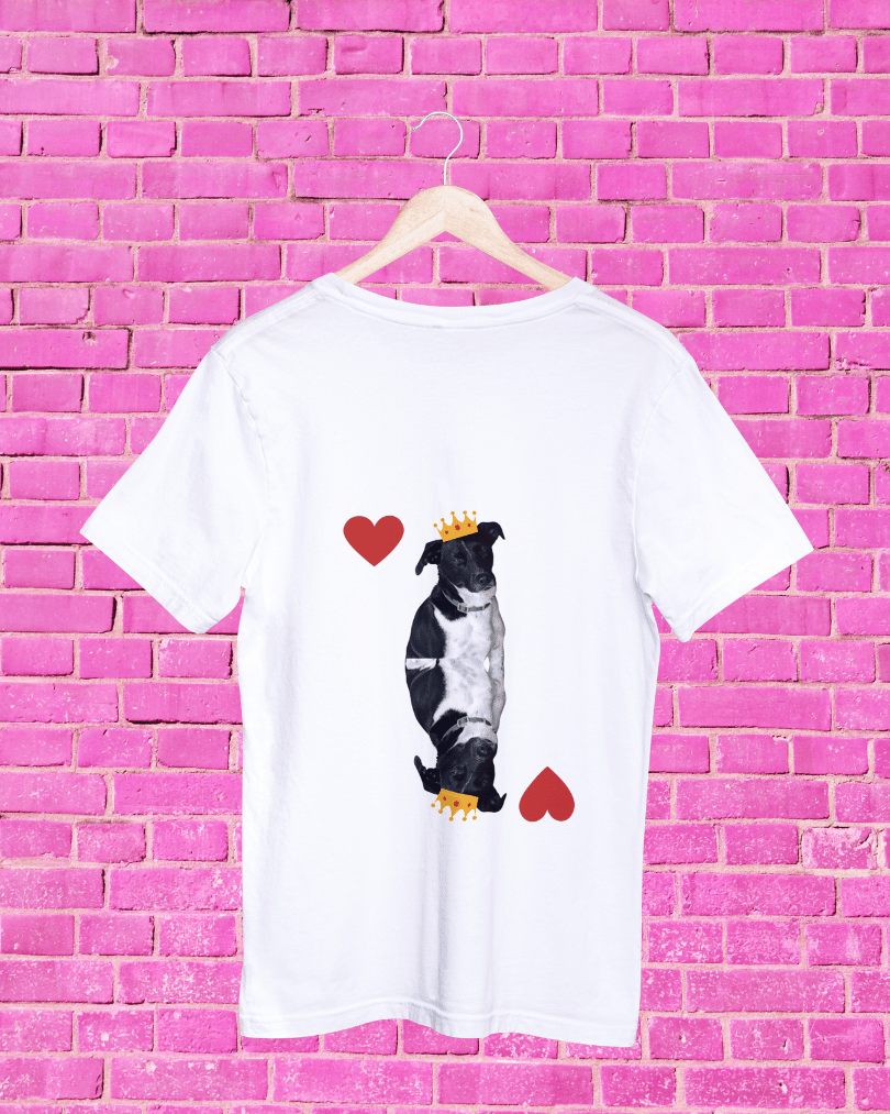 Tshirt Large Wyke Re di cuori
