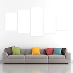 Canvas 5 Pannelli Telaio - Mockup