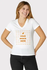 Damen-T-Shirt mit V-Ausschnitt
