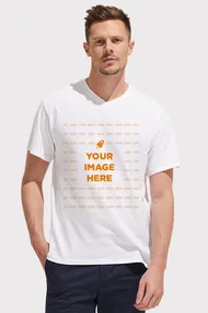 Unisex-T-Shirt mit V-Ausschnitt