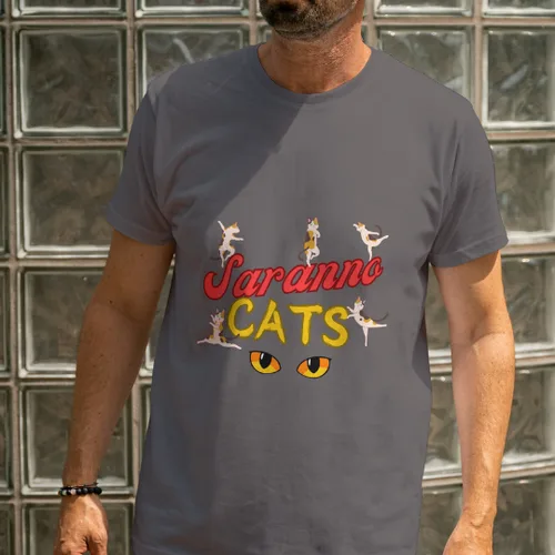 T shirt large Saranno cats