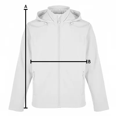 Veste à capuche Softshell Size Guide