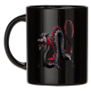 Tazza con drago nero e rosso.