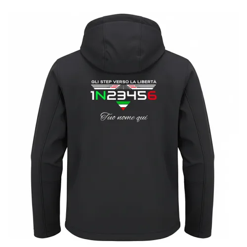 SOFTSHELL CON CAPPUCCIO - VERSO LA LIBERTA BIKER -