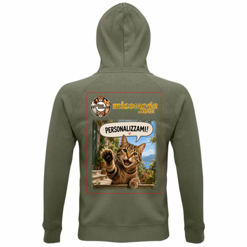 Felpa Organica Unisex Cappuccio