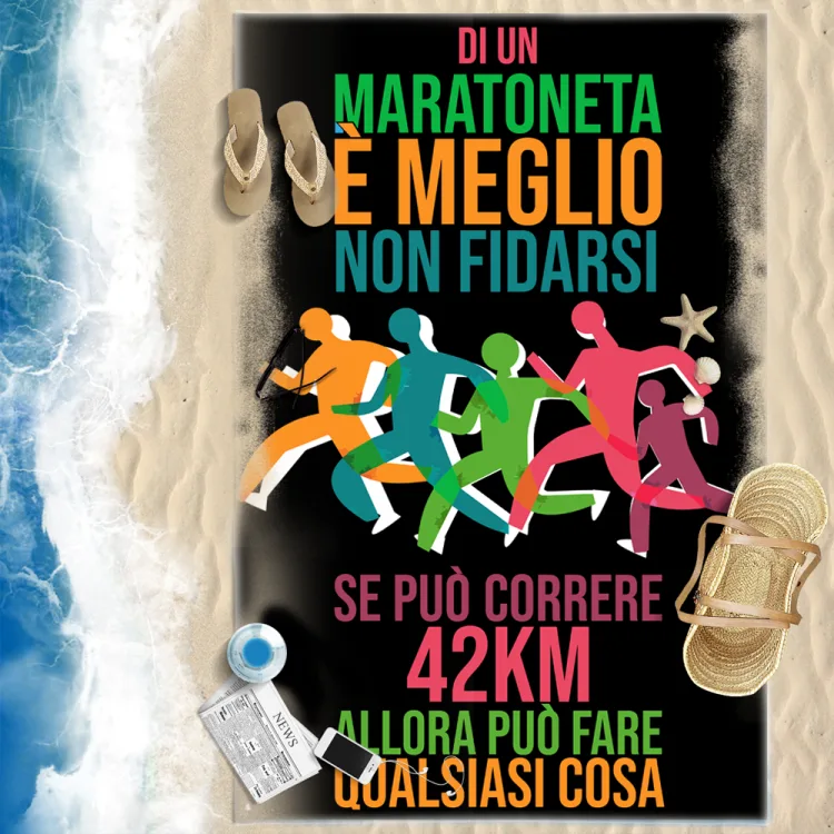 Maratoneta Meglio Non Fidarsi - Telo Nero