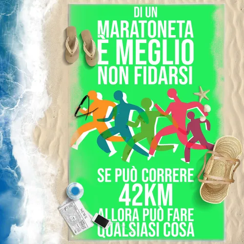 Maratoneta Meglio Non Fidarsi - Telo Verde