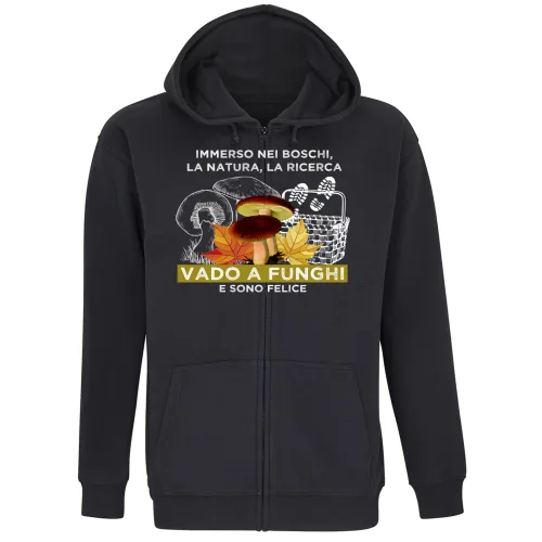 Felpa Premium Cappuccio Zip