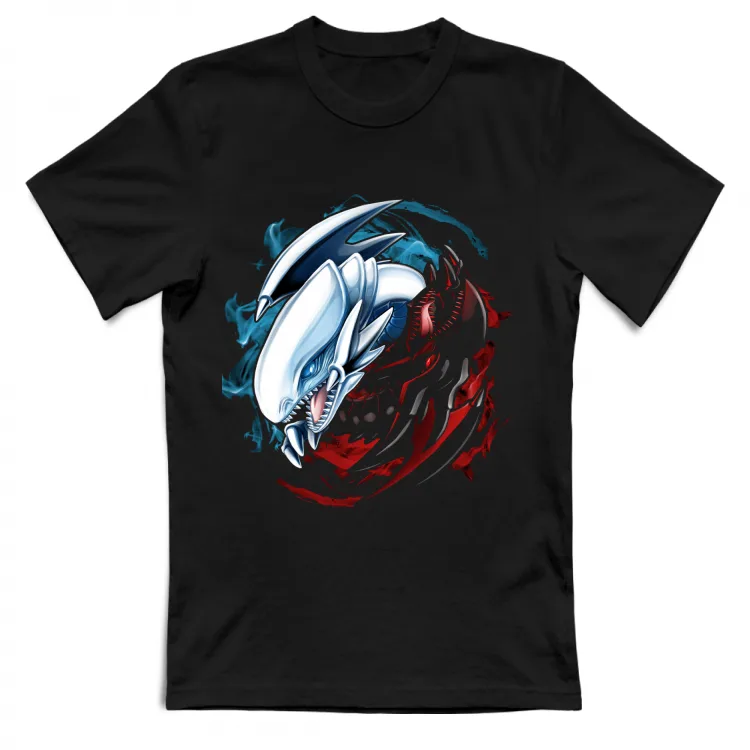 maglia drago bianco occhi blu / drago nero occhi r