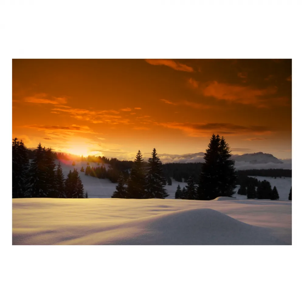 CANVAS 90X60 - LUSERNA - TRAMONTO IN MONTAGNA