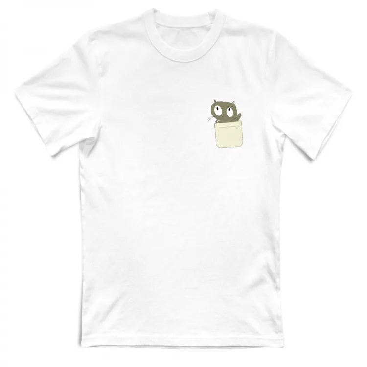 T-shirt gattino tascabile