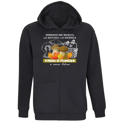 Felpa Premium Cappuccio Zip