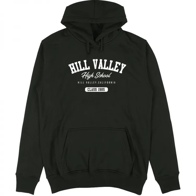 Felpa con cappuccio HILL VALLEY base bianca
