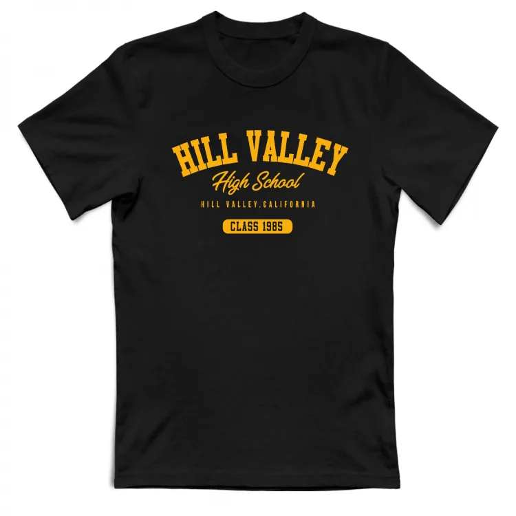 T-shirt HILL VALLEY base gialla