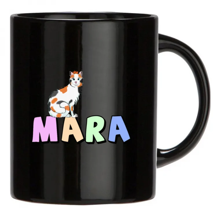 Tazza Nera Fronte Retro