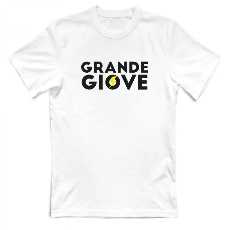 T-Shirt Grande Giove fulmine giallo