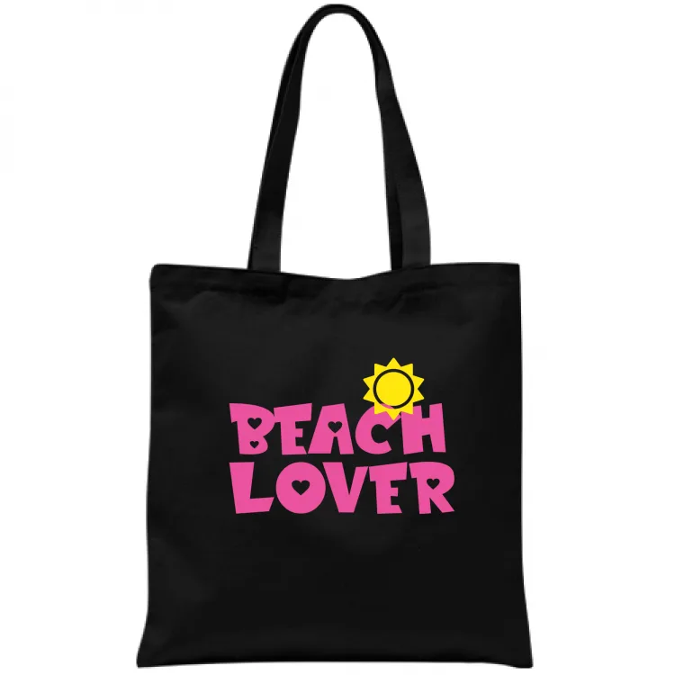 Beach Lover Tote Bag nera