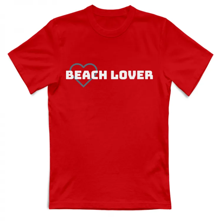 Beach Lover T-shirt Uomo Rossa