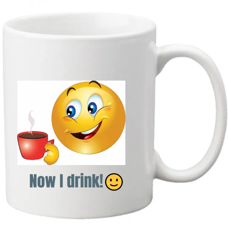 TAZZA CON EMOJI CHE BEVE.