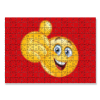 PUZZLE CON SFONDO ROSSO ED EMOJI