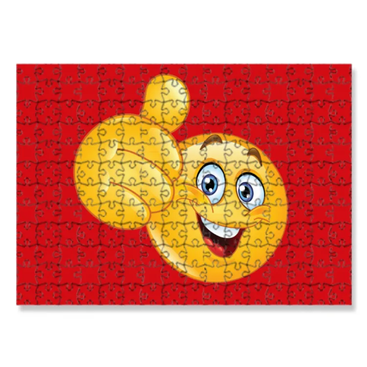 PUZZLE CON SFONDO ROSSO ED EMOJI