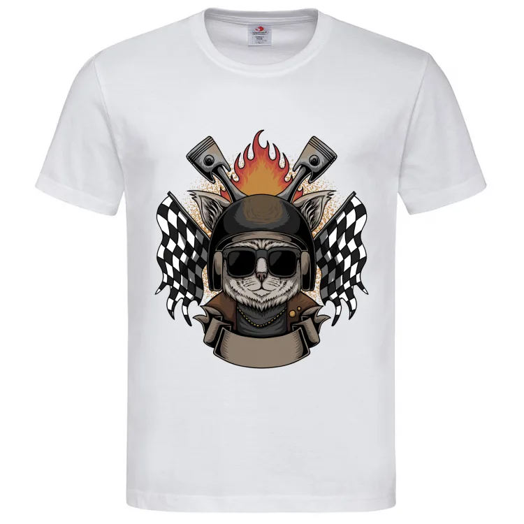 tshirt (uomo) "biker cat"