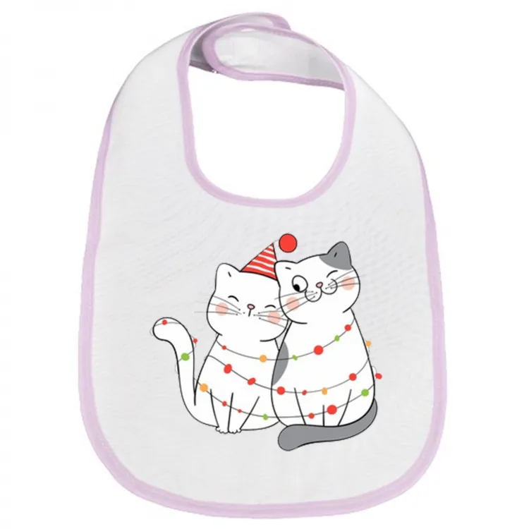 bavaglino bambina "christmas cat"