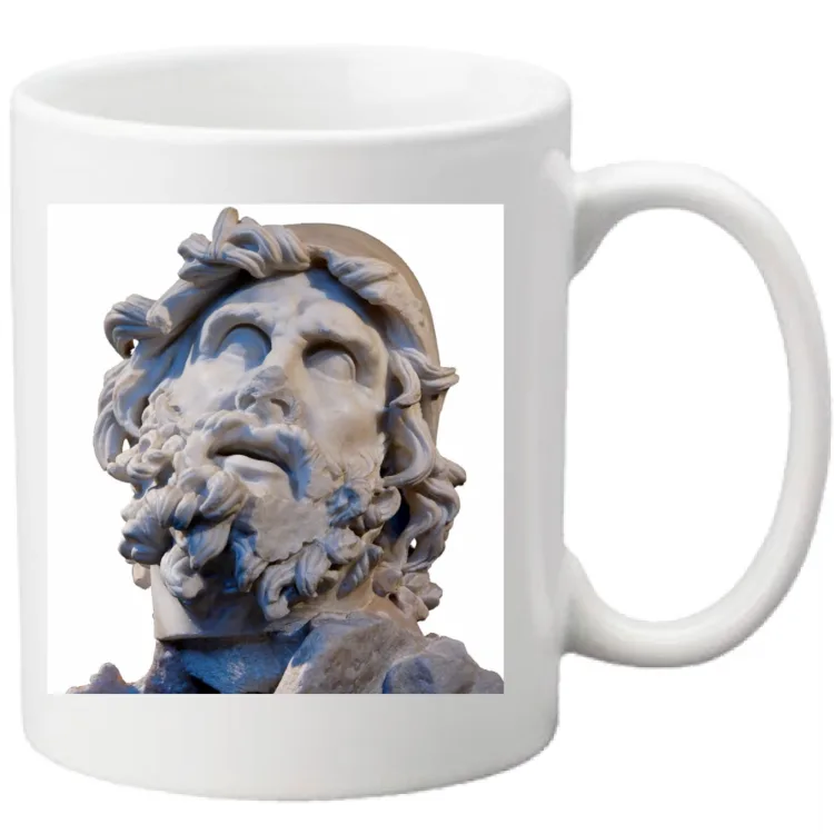 TAZZA CON TESTA DI ULISSE STATUA