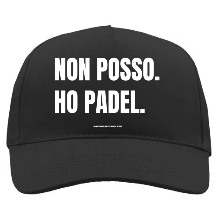 Cappellino Non Posso Ho Padel Nero