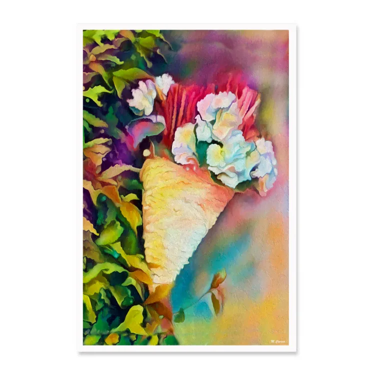 Cestino di fiori-Poster su carta fotografica