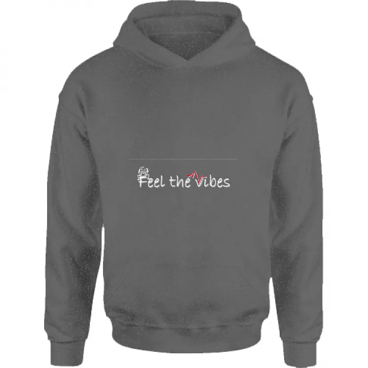 Feel the vibes white text