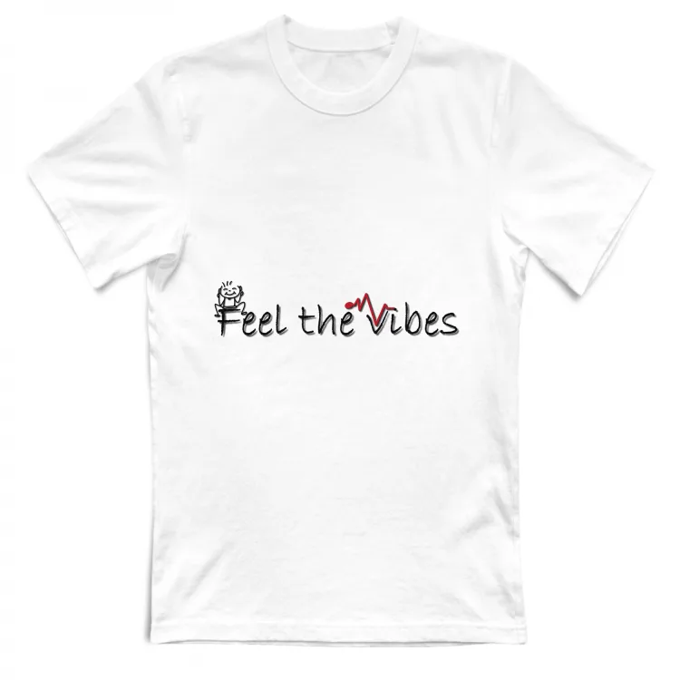 Feel the vibes black text