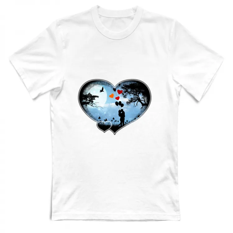 Heart shape night love San Valentino
