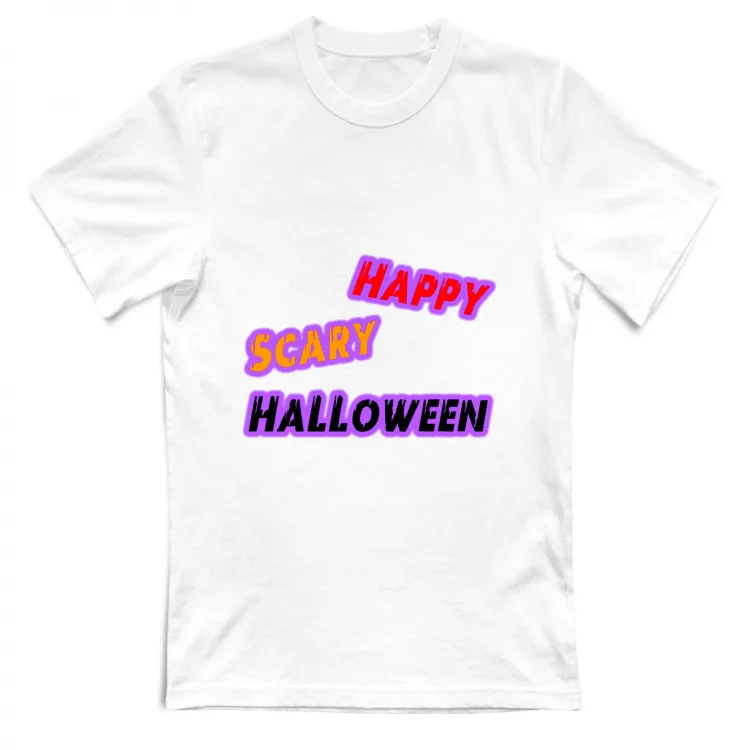 happy scary halloween text