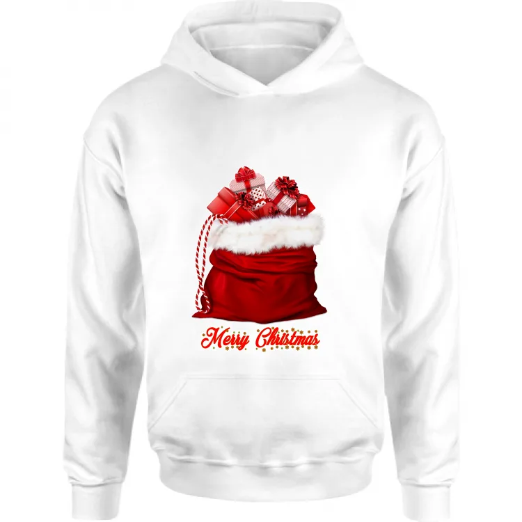 Santa Claus bag with gifts Merry Christmas