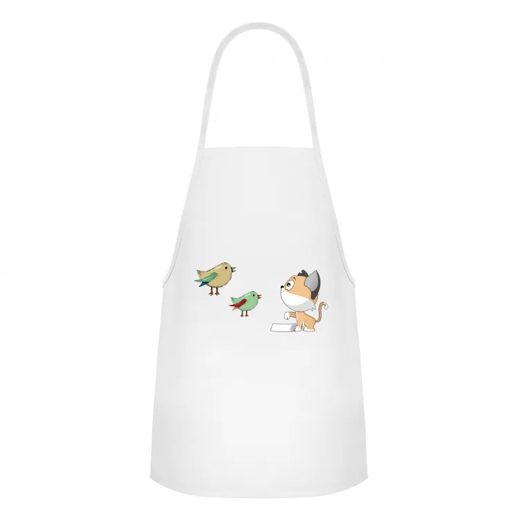 grembiule "cat with birds" #blackfriday