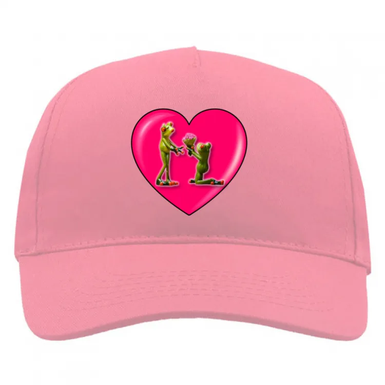 Heart frogs in love San Valentino cappellino