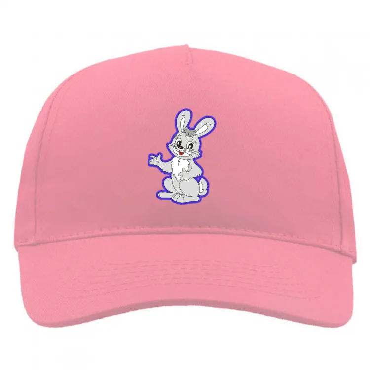 coniglietto grigio contorno blu Pasqua Easter hat