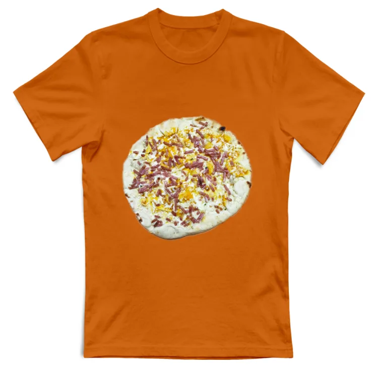 Pizza con pancetta e crema di zucca